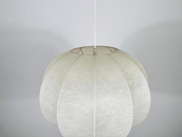 mid century round cocoon pendant lamp italy 1960s 5408