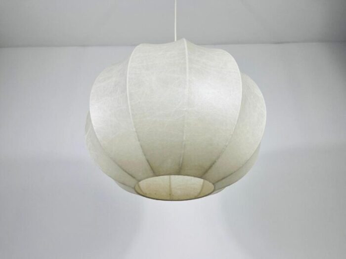 mid century round cocoon pendant lamp italy 1960s 7870