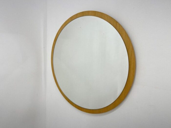 mid century round wall mirror czechoslovakia 1970s 4