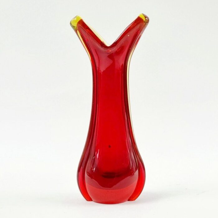 mid century sommerso murano glass vase attributed to flavio poli for seguso murano italy 1960s 4