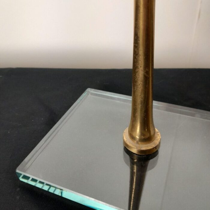 mid century table brass mirror in the style of fontana arte 1950s 5