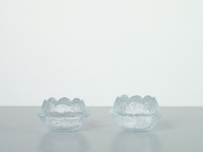 mid century tea lights by sidse werner for holmegaard 1970s set of 2 1