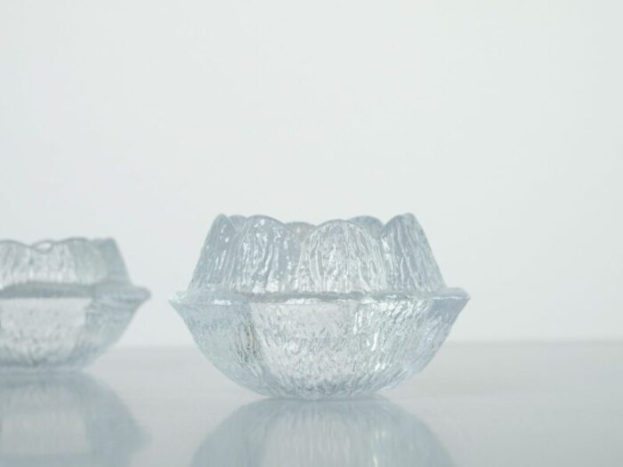 mid century tea lights by sidse werner for holmegaard 1970s set of 2 6