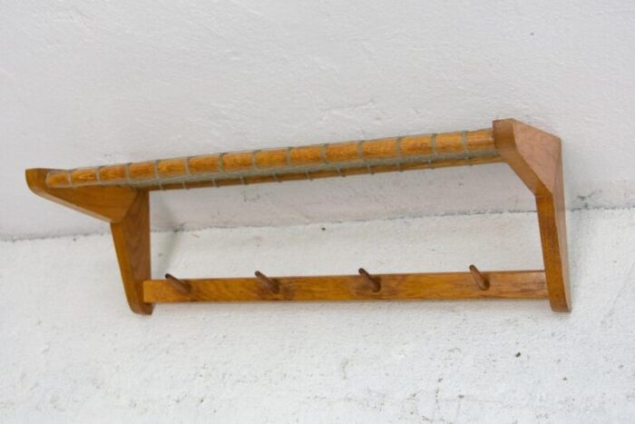 mid century wall shelf attributed to jizba czechoslovakia 1960s 3436