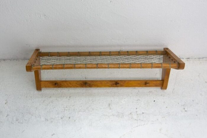 mid century wall shelf attributed to jizba czechoslovakia 1960s 3594