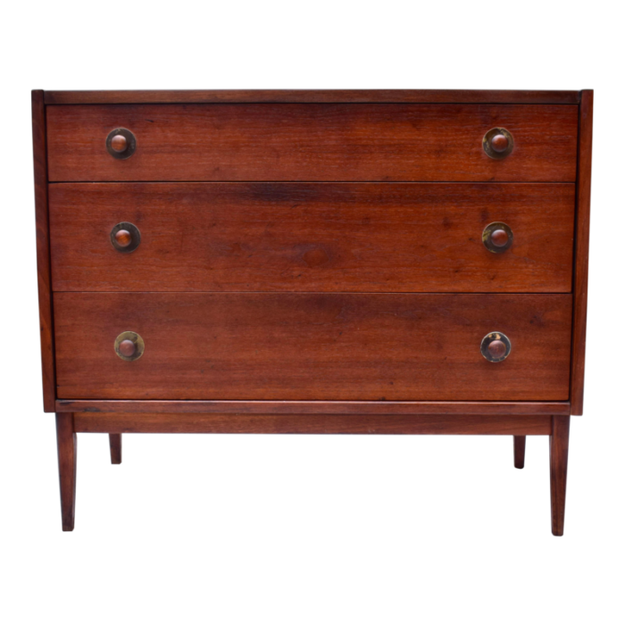 mid century walnut bachelors chest by jack cartwright for founders furniture 1870