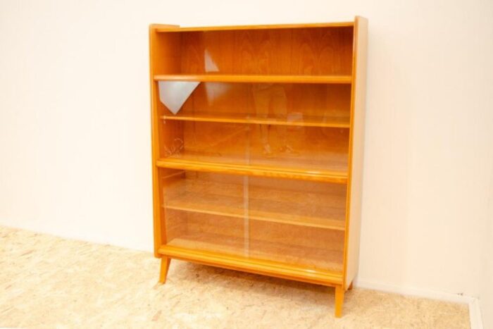 mid century walnut bookcase by frantisek jirak for jitona czechoslovakia 1960s 2039