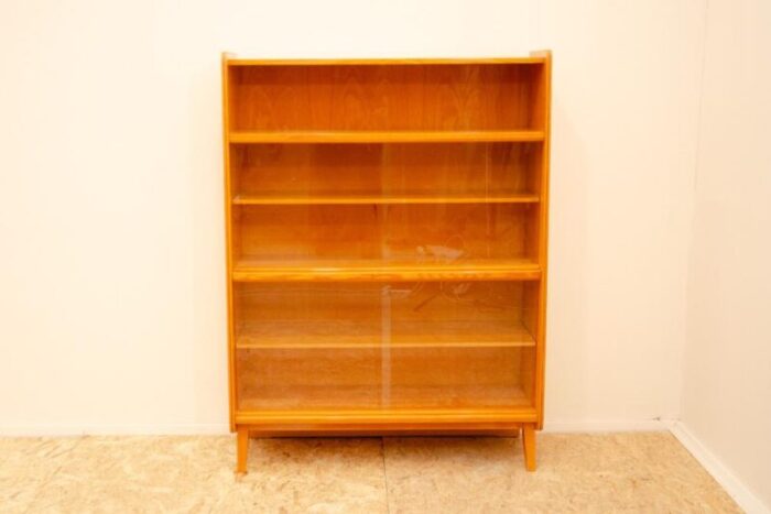 mid century walnut bookcase by frantisek jirak for jitona czechoslovakia 1960s 5488