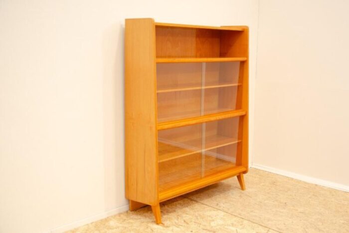 mid century walnut bookcase by frantisek jirak for jitona czechoslovakia 1960s 9174