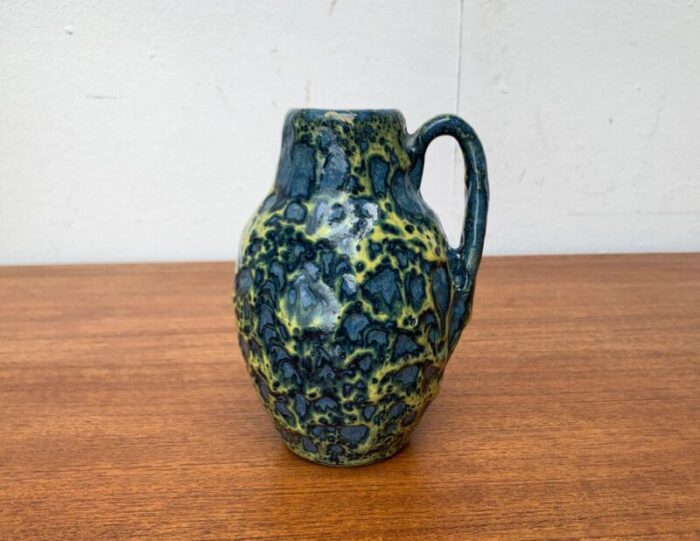 mid century west german pottery wgp fat lava vase from scheurich 1960s 1