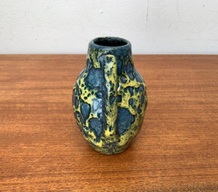 mid century west german pottery wgp fat lava vase from scheurich 1960s 15