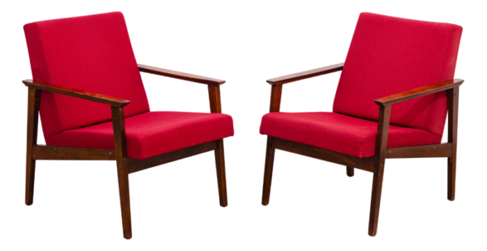 midcentury armchairs by jaroslav smidek for ton 1970s set of 2 8202