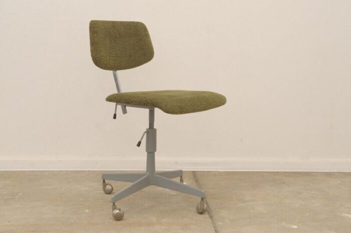 midcentury industrial swivel desk chair by kovona 1950s 0618