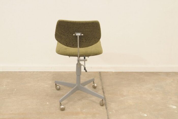 midcentury industrial swivel desk chair by kovona 1950s 4634