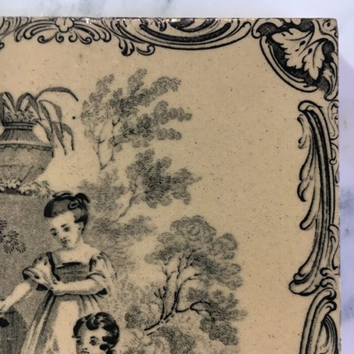 minton classical watteau tile circa 1870 2 of 2 4581