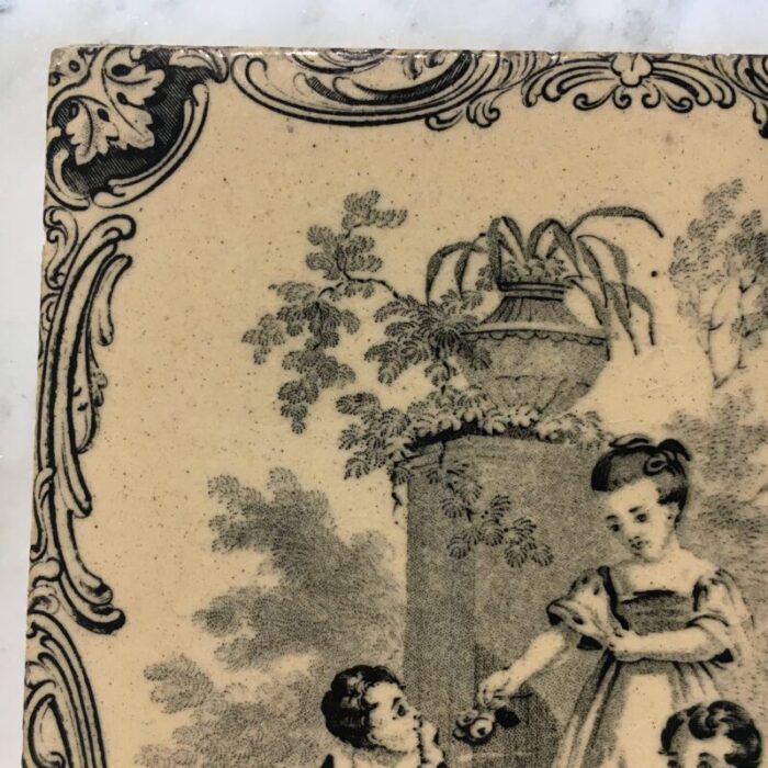 minton classical watteau tile circa 1870 2 of 2 7642