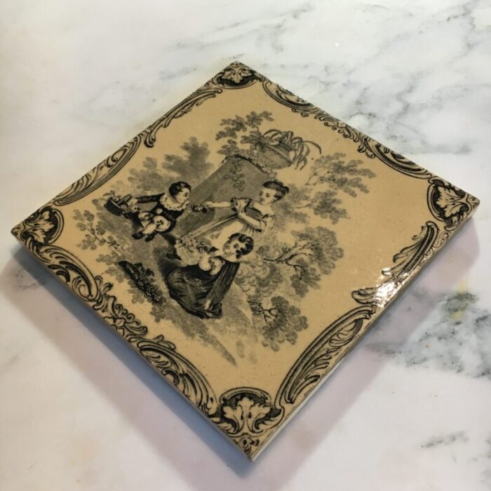 minton classical watteau tile circa 1870 2 of 2 9988