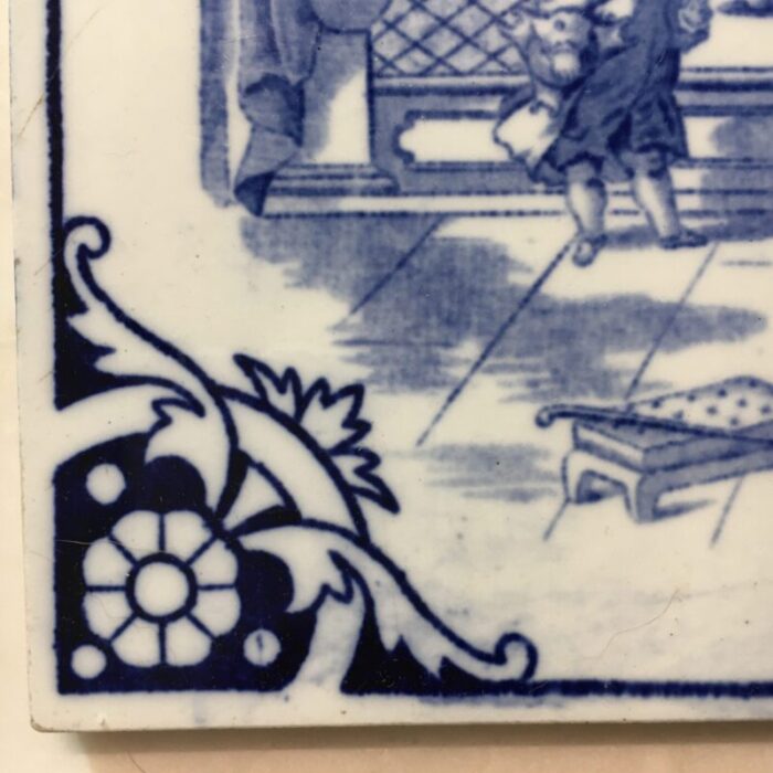 minton hollins regency series delft tile circa 1870 5175