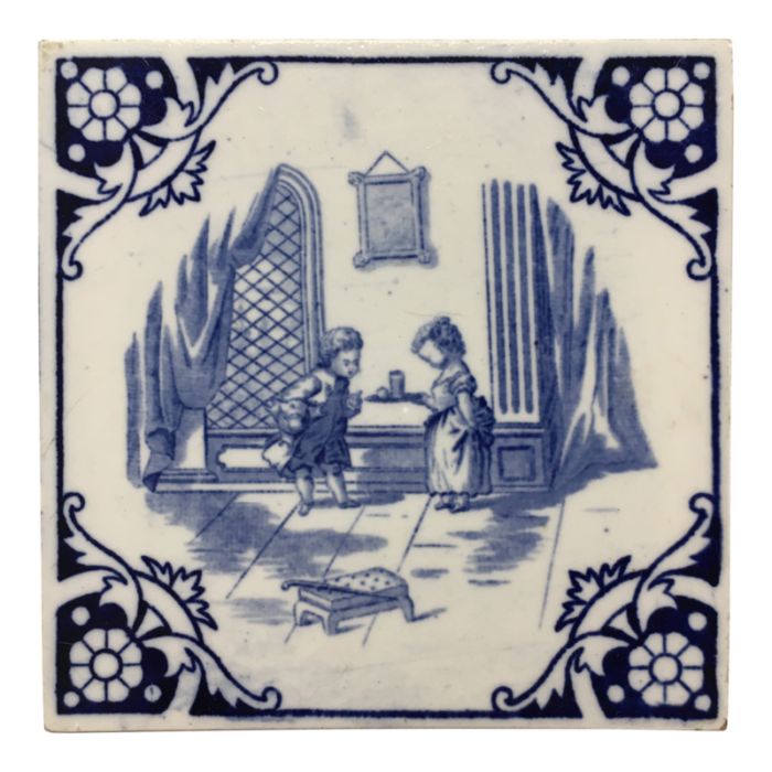 minton hollins regency series delft tile circa 1870 8056