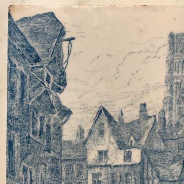 minton views series tile of rodez cathedral swetnam 1885 9775