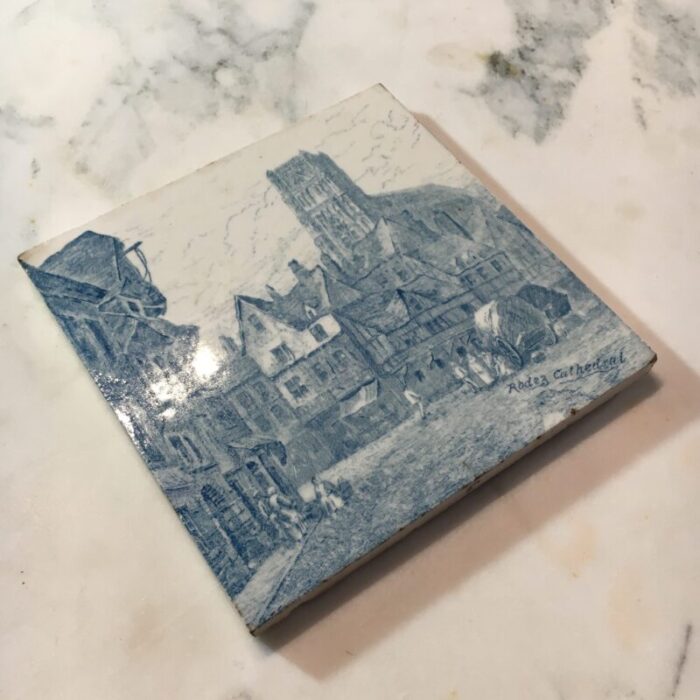 minton views series tile of rodez cathedral swetnam 1885 9949