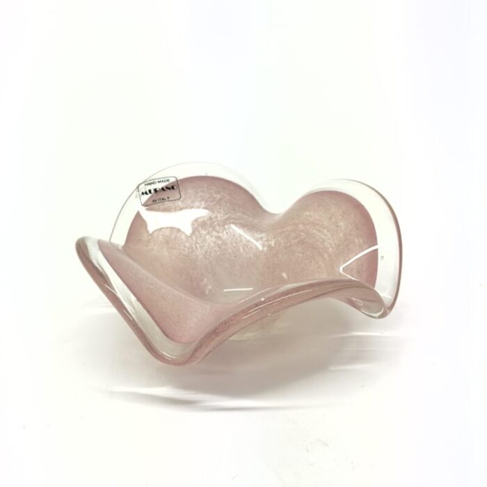 mixed pink glass vessel curation ft murano and mikasa group of 5 0643