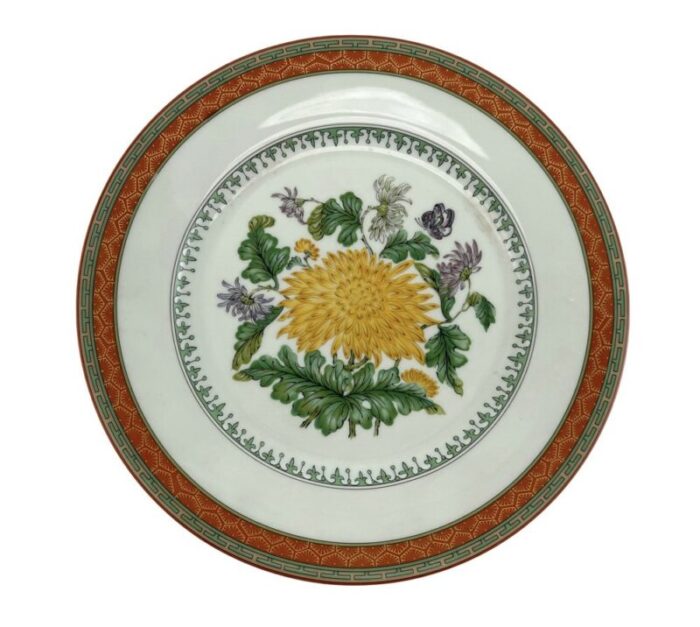 model chrysantheme plates from limoges 1980s set of 5 2