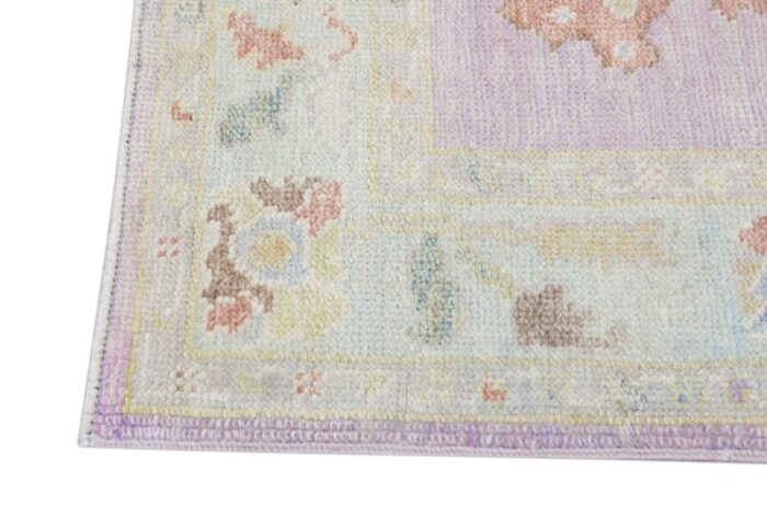 modern handmade turkish oushak rug soft pastel tones 31 x 610 5427