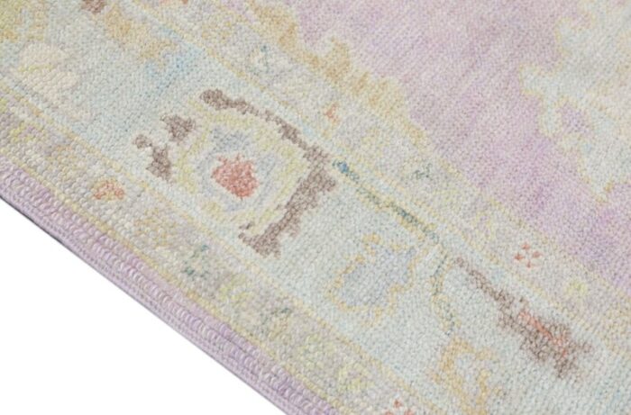 modern handmade turkish oushak rug soft pastel tones 31 x 610 9561