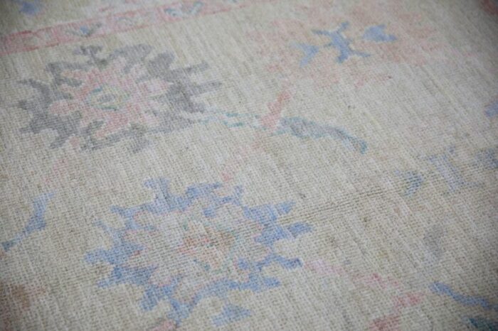 modern handmade turkish oushak rug soft pastel tones 5 x 69 9302