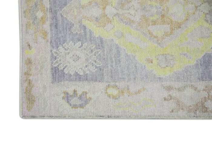 modern handmade turkish oushak rug soft yellow gray 29 x 84 1254