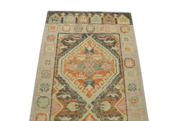 modern turkish oushak rug oriental handmade 31 x 66 4092