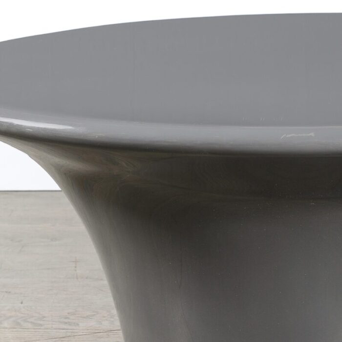 modernist grey lacquer curvilinear sculptural cocktail table 4113