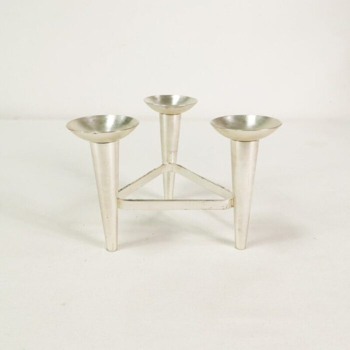 modernist plated candlestick from wmf germany 1960s 1