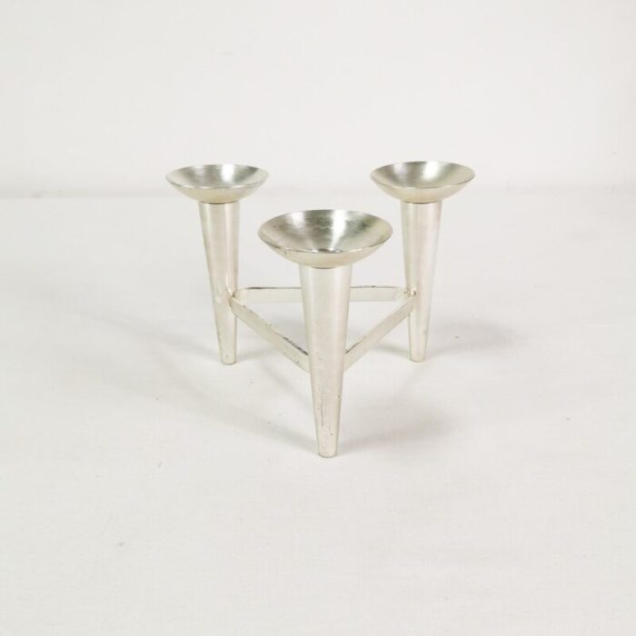 modernist plated candlestick from wmf germany 1960s 10