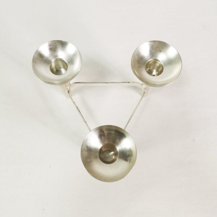 modernist plated candlestick from wmf germany 1960s 2