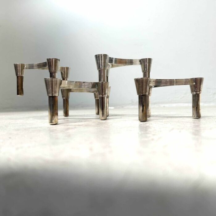 modular candleholders 1960s set of 5 4