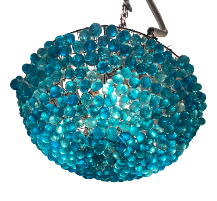 murano glass beaded flush mount 1960s 1330