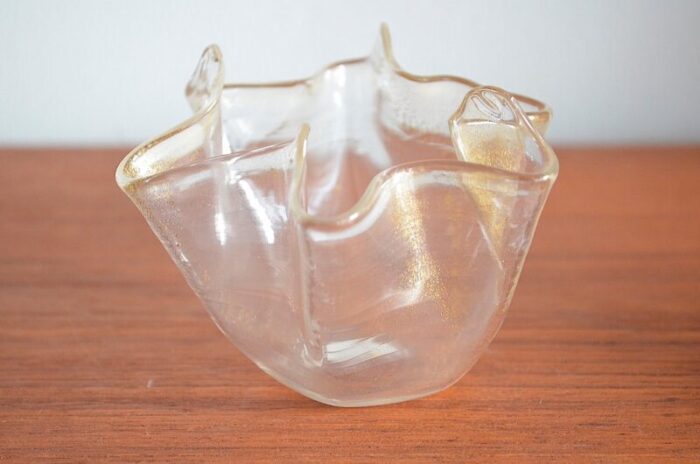 murano glass fazzoletto zanfirico vase attributed to venini 1960s 1