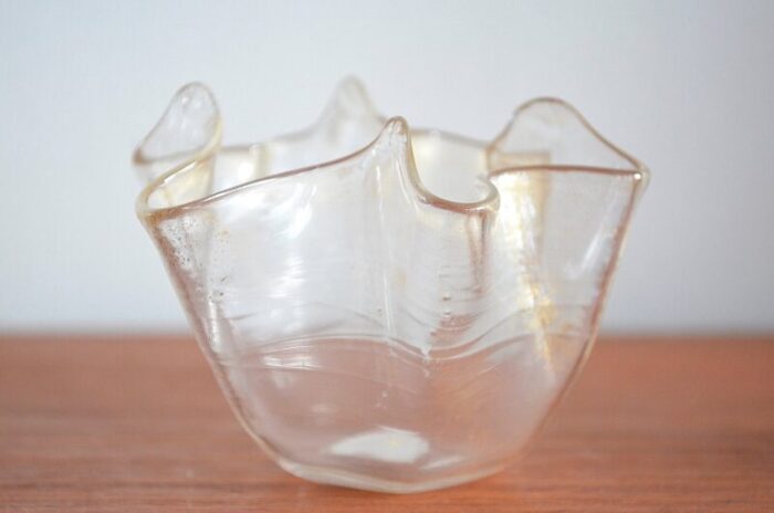 murano glass fazzoletto zanfirico vase attributed to venini 1960s 2