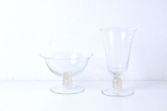 murano glass vases from lancel paris 1960s set of 2 1