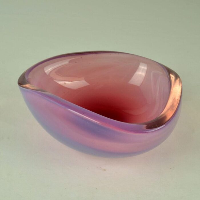 murano sommerso glass bowl by flavio poli for seguso italy 1960 2