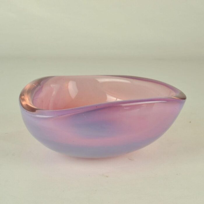 murano sommerso glass bowl by flavio poli for seguso italy 1960 3