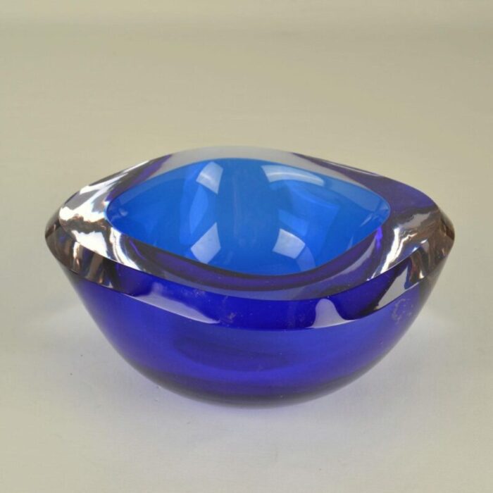 murano submerged glass bowls attributed to flavio poli for seguso italy 1960s set of 2 6