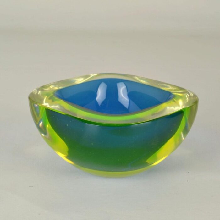 murano submerged glass bowls attributed to flavio poli for seguso italy 1960s set of 2 7