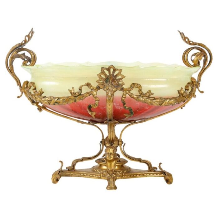 napoleon iii opaline bowl with gilt bronze mounting 19th century 1