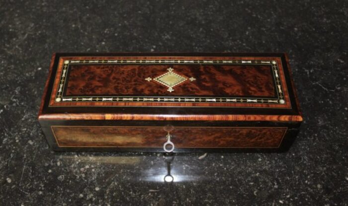 napoleon iii time jewelry box in marquetry 1