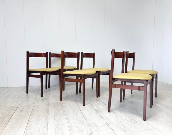 nr 104 dining chairs by g frattini for cassina 1960s set of 6 7773