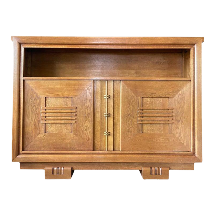 oak cabinet by charles dudouyt france 1940s 7107