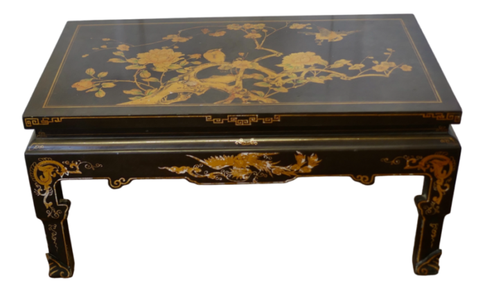 painted and lacquered chinoiserie coffee table 1890s 4011